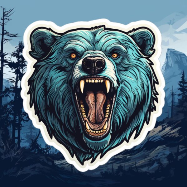「荒野の咆哮」熊（クマ）ステッカー